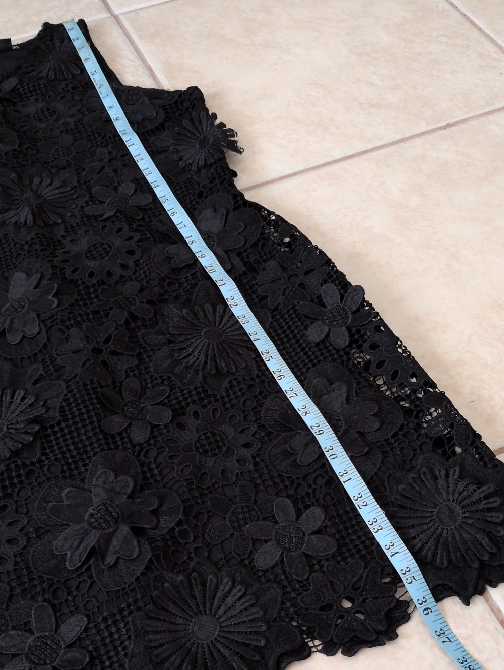 Nina Leonard Black Floral Sleeveless Dress Size Large - Picture 3 of 5